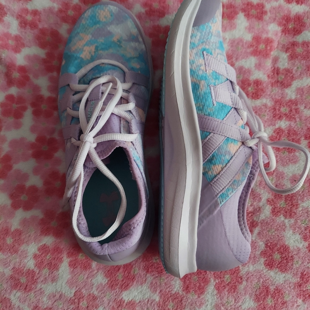 Under Armour Purple and Blue Sneakers. 6.5 Youth